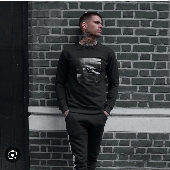 BLVCK Paris Exclusive Square Logo French Terry Cotton Sweatshirt - Picture 8 of 8